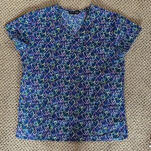 Scrub top with Hearts